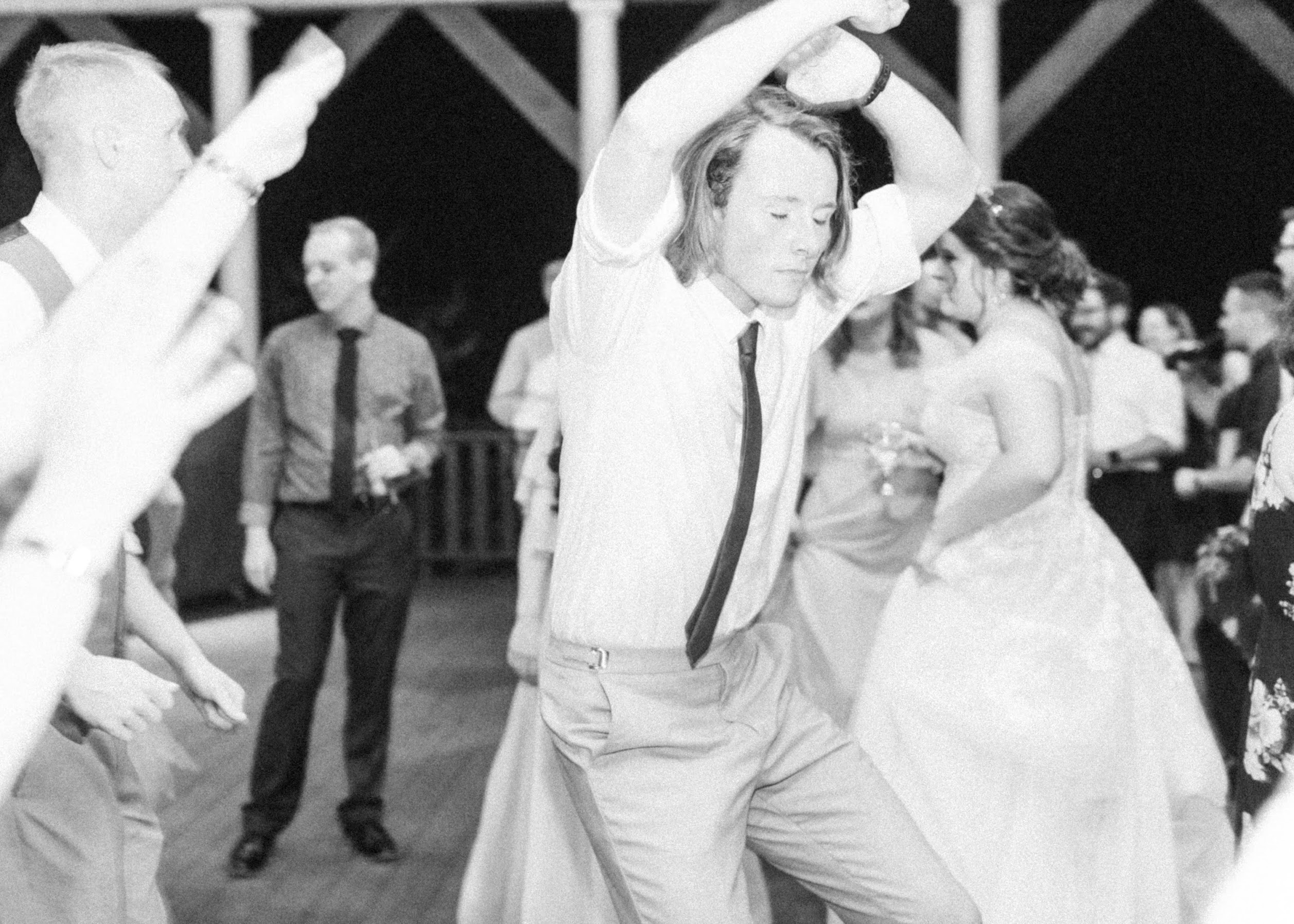 Gus dancing at Mike's wedding